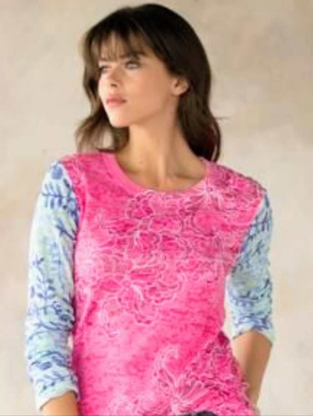Before + Again Boho print Long Sleeved T-shirt - Medium